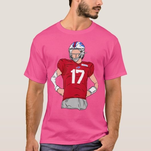 Josh Allen Flat Cartoon T-shirt (Voorkant)