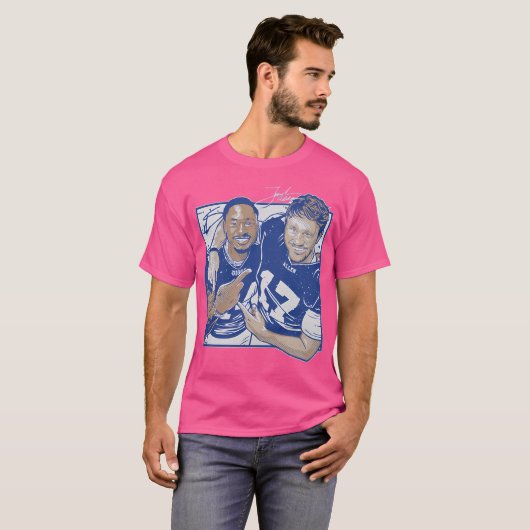 Josh Allen Stefon graaft het duo T-shirt (Voorkant volledig)