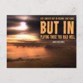 Josh Billings Inspirerend quote "Speel goed" Briefkaart (Voorkant)