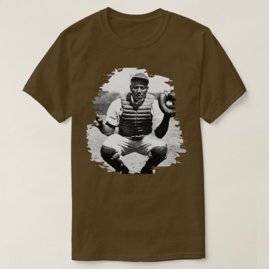 Josh Gibson Negro League Baseball speler T-shirt (Design voorkant)