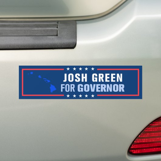 Josh Green voor gouverneur van Hawaï Bumpersticker (Op auto)