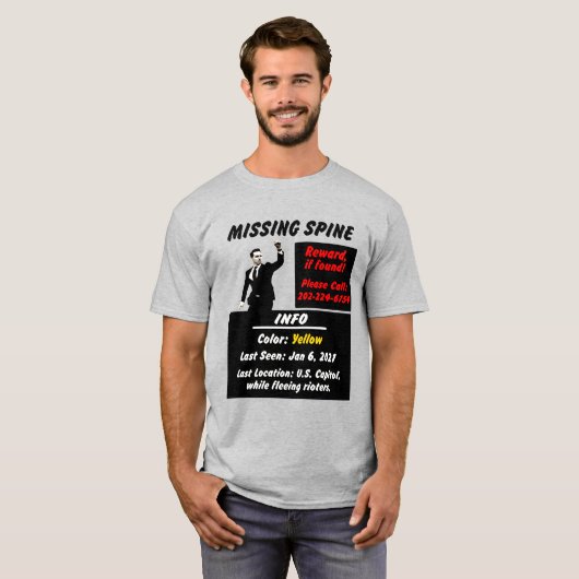 Josh Hawley Missing Spine T-shirt (Voorkant volledig)
