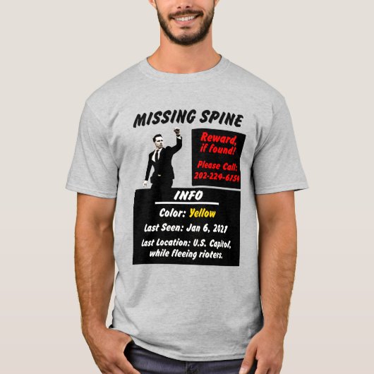 Josh Hawley Missing Spine T-shirt (Voorkant)