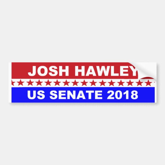 Josh Hawley Missouri US Senate 2018 populair Bumpersticker (Voorkant)