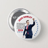 Josh Hawley voor President in 2024 Ronde Button 5,7 Cm (Voorkant /achterkant)