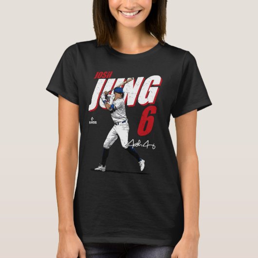 Josh Jung Texas Baseball Spelers MLBJOJ3001 T-shirt (Voorkant)