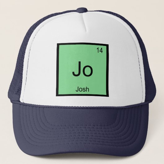 Josh Name Chemistry Element Periodic Table Trucker Pet (Voorkant)