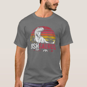 Josh Saurus Funny Personalized Dinosaur T Rex Name T-shirt