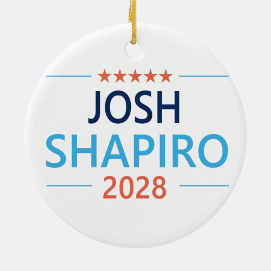 Josh Shapiro 2028 Keramisch Ornament (Achterkant)