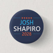 Josh Shapiro 2028 Ronde Button 3,2 Cm (Voorkant)