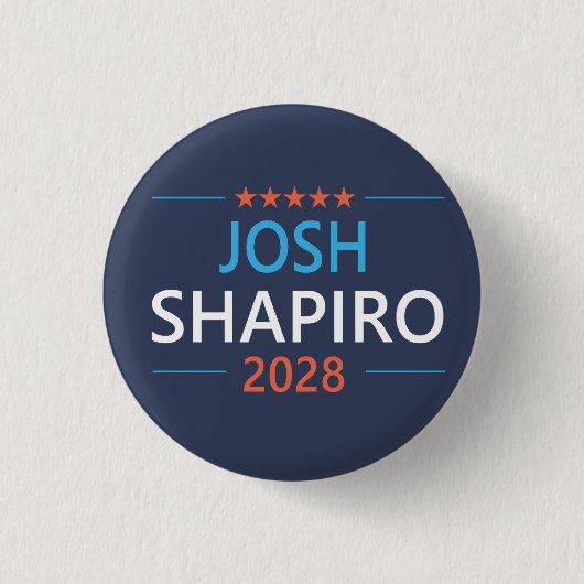 Josh Shapiro 2028 Ronde Button 3,2 Cm (Voorkant)