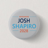 Josh Shapiro 2028 Ronde Button 3,2 Cm (Voorkant)