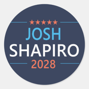 Josh Shapiro 2028 Ronde Sticker