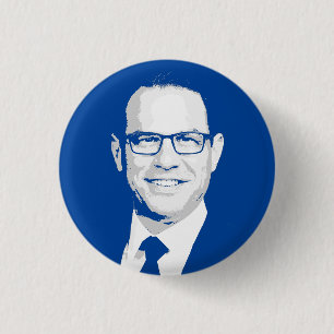 Josh Shapiro Bust Ronde Button 3,2 Cm