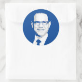 Josh Shapiro Bust Ronde Sticker (Tas)