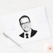 Josh Shapiro Bust Ronde Sticker (Envelop)