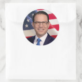 Josh Shapiro voor Amerika Ronde Sticker (Tas)