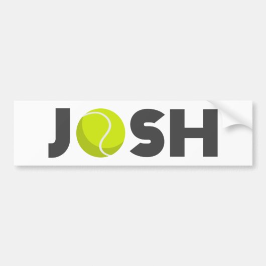 Josh Tennis Bumpersticker (Voorkant)