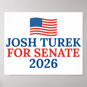 Josh Turek voor Senaat 2026 Iowa Verkiezing Poster