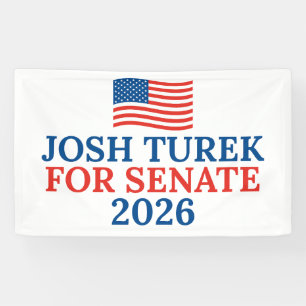 Josh Turek voor Senaat 2026 Iowa Verkiezing Spandoek