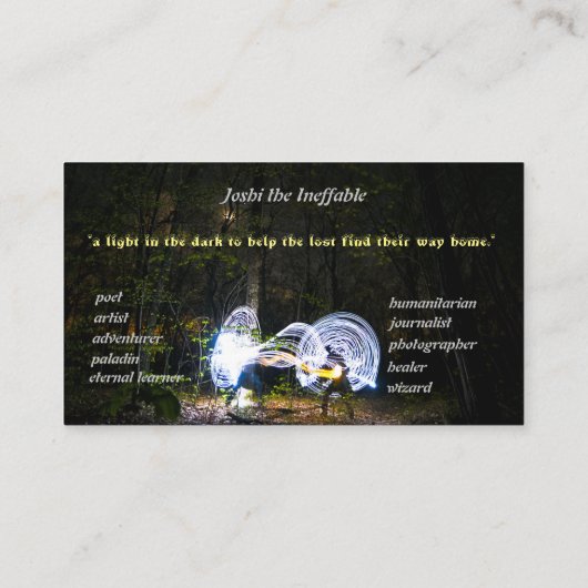 Joshi Visitekaartjes (Achterkant)