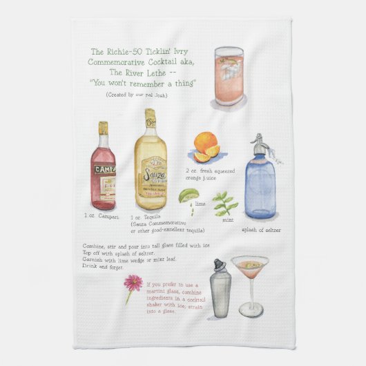 Josh's drink theedoek (Verticaal)