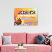 JOSH's mitswa teken in bord 1 Canvas Afdruk (Insitu (Woonkamer))