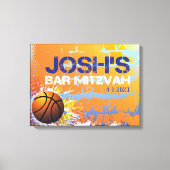 JOSH's mitswa teken in bord 1 Canvas Afdruk (Voorkant)