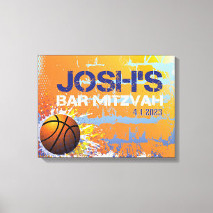 JOSH's mitswa teken in bord 1 Canvas Afdruk