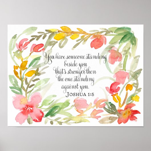 Joshua 1:5 | Je hebt iemand naast je Poster (Voorkant)