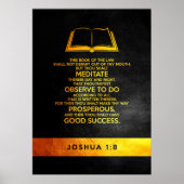 Joshua 1:8 Bijbelversie Poster (Voorkant)