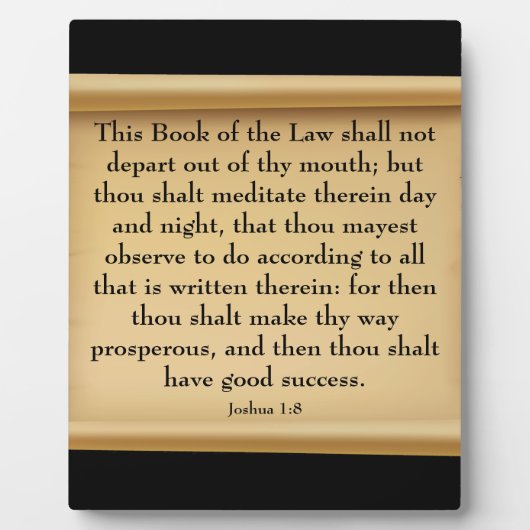 Joshua 1:8 fotoplaat (Voorkant)