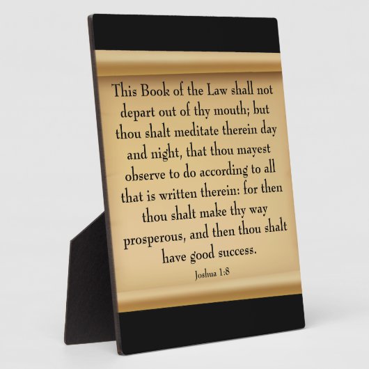Joshua 1:8 fotoplaat (Zijkant)