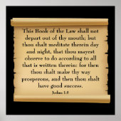 Joshua 1:8 poster (Voorkant)