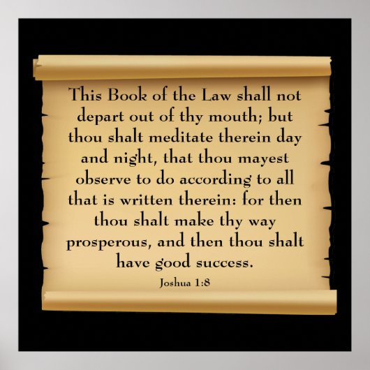 Joshua 1:8 poster (Voorkant)