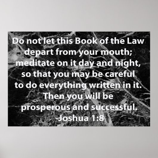 Joshua 1:8 poster (Voorkant)