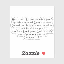 Joshua 1:9 Aangepast gesneden vinylStickers Sticker