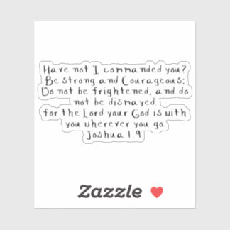 "Joshua 1:9" Aangepast gesneden vinylStickers Sticker
