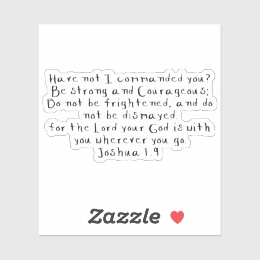 "Joshua 1:9" Aangepast gesneden vinylStickers Sticker (Vel)