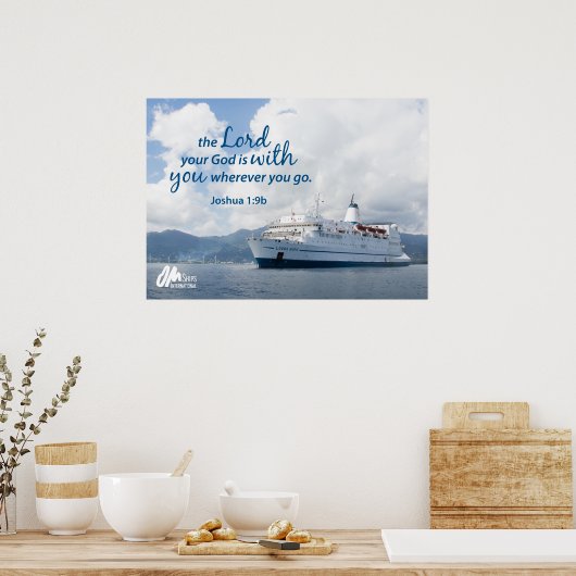 Joshua 1:9 Afdrukken Poster (Keuken)