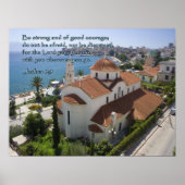 Joshua 1:9 Albanese kerk Poster (Voorkant)