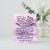 Joshua 1 9 be Sterke Bijbelscriptversie Briefkaart (Staand voorkant)