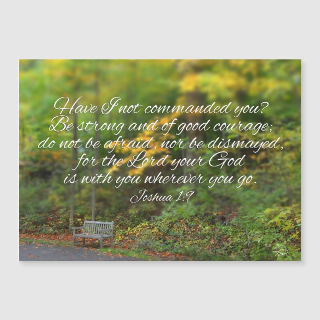 Joshua 1:9 Bijbel Verse Christelijke scripts (Voorkant)