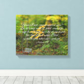 Joshua 1:9 Bijbel Verse Christelijke scripts Canvas Afdruk (Insitu (Houten vloer))