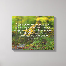 Joshua 1:9 Bijbel Verse Christelijke scripts Canvas Afdruk