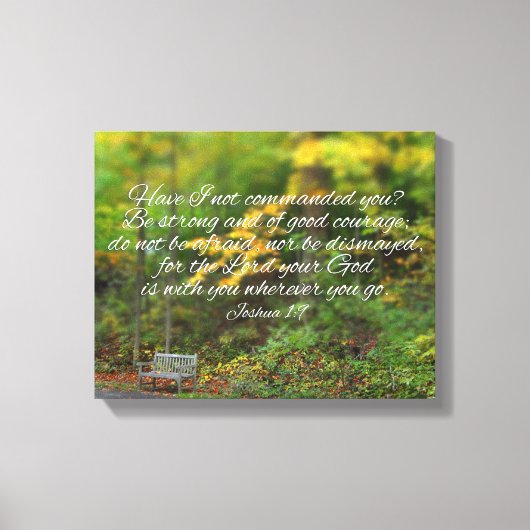 Joshua 1:9 Bijbel Verse Christelijke scripts Canvas Afdruk (Voorkant)