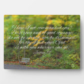 Joshua 1:9 Bijbel Verse Christelijke scripts Fotoplaat (voorkant)