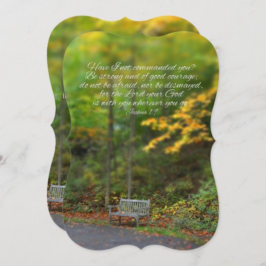 Joshua 1:9 Bijbel Verse Christelijke scripts Kaart (Voorkant / Achterkant)