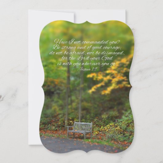Joshua 1:9 Bijbel Verse Christelijke scripts Kaart (Voorkant)