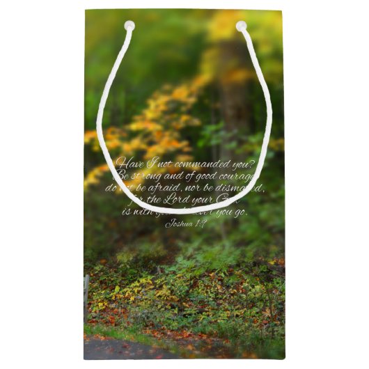 Joshua 1:9 Bijbel Verse Christelijke scripts Klein Cadeauzakje (Achterkant)